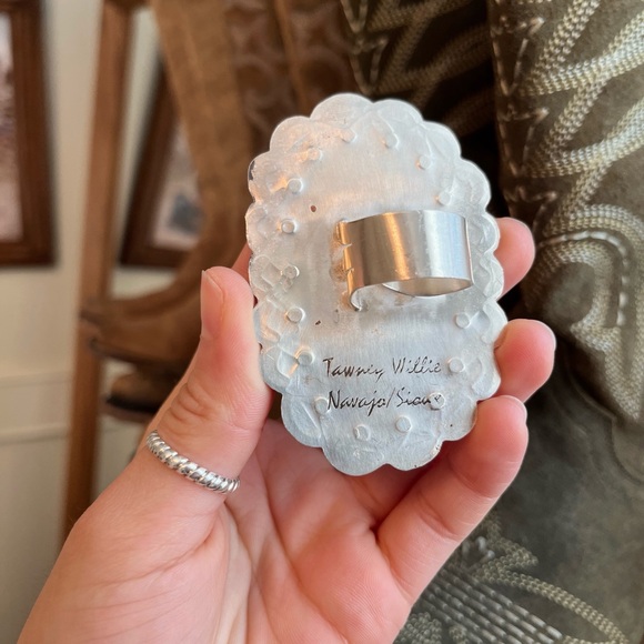 SOLD Gorgeous Navajo/Sioux Turquoise Ring - Picture 2 of 3